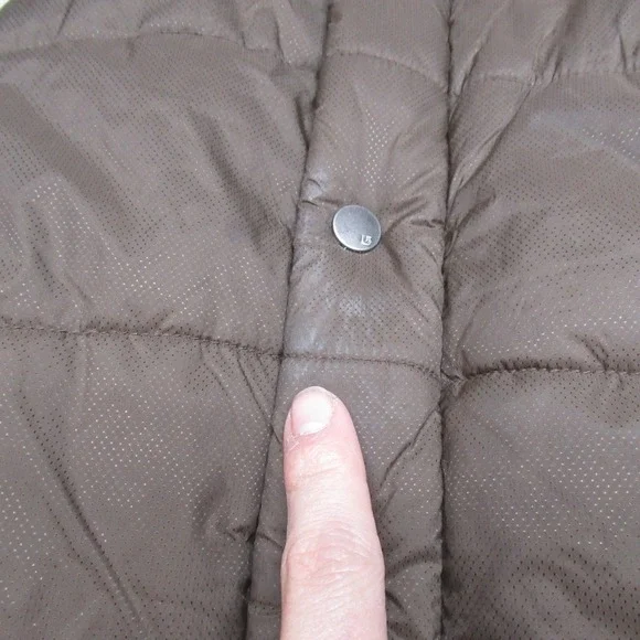 Burton Vest Women Small Brown Dryride Rancher Faux Fur Trim Insulated Puffer - Picture 3 of 13